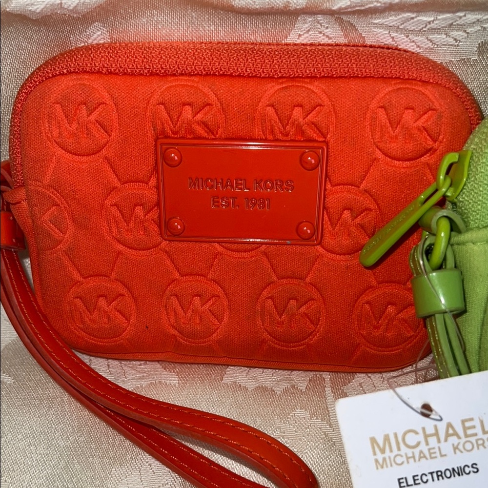 Michael Kors Orange & Green Wristlet - Picture 4 of 12